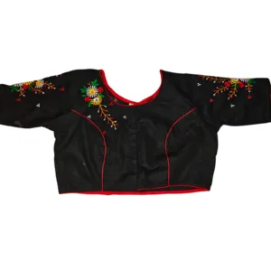 Black Embroidered blouses for sarees