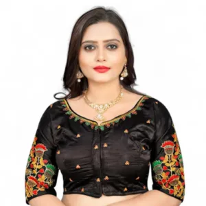 Black Embroidered blouses for sarees
